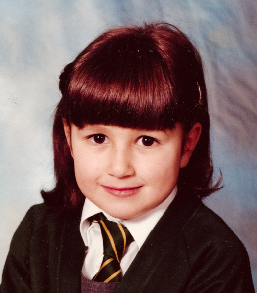 charming photo of Sam Brain as an 8-year-old looking perturbed